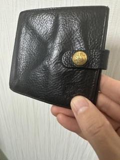 IL BISONTE 黒レザー折り財布 金色ボタン付き 黒レザー 二つ折り財布 金ボタン付き イルビゾンテ - メルカリ