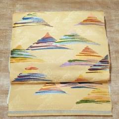 名古屋帯 大庭 栗皮色 芸術 砂丘 山 お仕立て込み