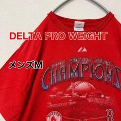 KB13【US輸入】DELTA　Tシャツ【メンズM】レッド　レッドソックス