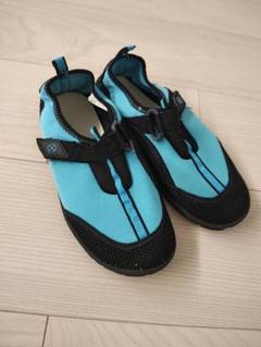 21センチ川遊び・シュノーケリングシューズ 青黒