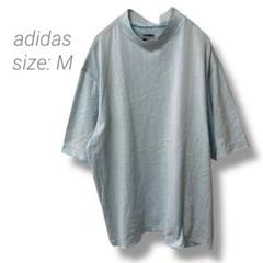 【アディダス】adidas スポーティー Tシャツ ハイネック M ブルー 半袖