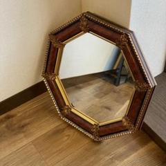 【ヴィンテージ】✴︎イタリア製✴︎八角形のウォールミラー✴︎八卦鏡✴︎ ヴィンテージ】✴︎イタリア製✴︎八角形のウォールミラー