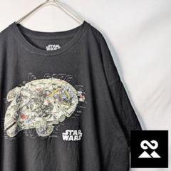 STAR WARS Tシャツ オーバーサイズ ミレニアムファルコン ブラック