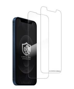 クリスタルアーマー iPhone13mini 強化ガラスフィルム1枚　スペア1枚