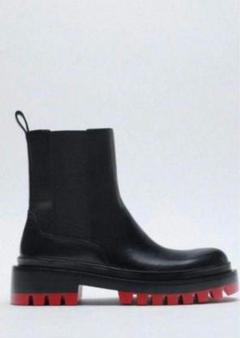 ZARA VIBRAM レザーチェルシーアンクルブーツ 42 - メルカリ
