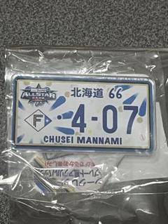 オールスターゲーム　シークレットナンバープレート風アクリルバッジ　万波中正　④