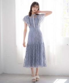 【新品】定価29700円　ノエラ　チェックレース　セットアップ　サックス