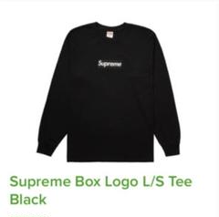 supreme box logo l/s tee 20aw black