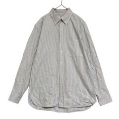 UNIQLO ユニクロ　ストライプ オックスフォードシャツ グレー　白　M