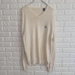 CHAPS チャップス 白色 ニット Vネック 大きいサイズ XL