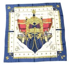 【美品】HERMES エルメス カレ90 クイーンの載冠式 シルク スカーフ
