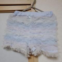 サックス フリルショートパンツ 95cm
