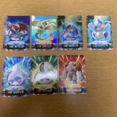 ポケモン図鑑カード 7枚まとめ売り キラカード3枚&文字レア4枚 カードダス