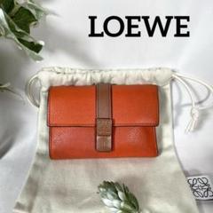 LOEWE 三つ折り財布　オレンジ LOEWE ロエベ （LOEWE） アナグラム バーティカル ウォレット