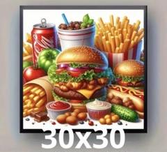 ダイヤモンドアート　キット　ハンバーガー　スナック　ビーズアート　一式　セット