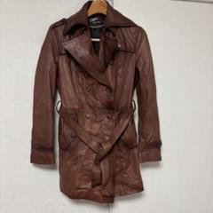 【ビンテージ】レザー　ロングコート　イタリア製　古着 4583reds1.jpg