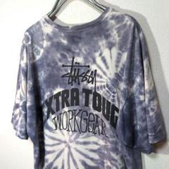 STUSSY タイダイ Tシャツ L EXTRA TOUGH ワークロゴ Y2K