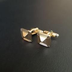 希少【美品】Dior　ディオール　カフリンクス　ゴールド　スクエア　ビジネス