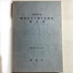 地盤沈下予測手法調査報告書(昭和56年度)環境庁