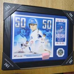 大谷翔平 50/50 達成記念 フォトフレーム シルバーコイン付き