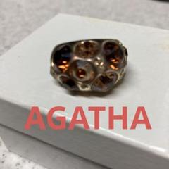 定番 AGATHAの キラキラリング  グリーン ×乳白色　お値下げ中 2025年最新】AGATHA レディース リング・指輪の人気アイテム