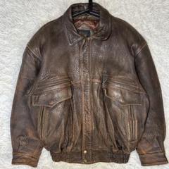 レザージャケット　A-2 G-1 B-3 ビンテージ　90s シボ革　大きめ レザージャケット A-2 G-1 B-3 ビンテージ 90s シボ革 大きめ