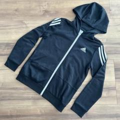 adidas⭐︎アディダス フード付きジャージ ブラック 黒 150