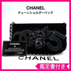 ✨鑑定書付き✨CHANEL ベロア ショルダーポーチ パーティバッグ付き