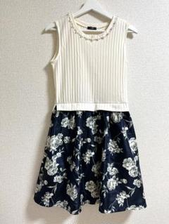 ドッキングワンピース　花柄　おでかけ　綺麗目