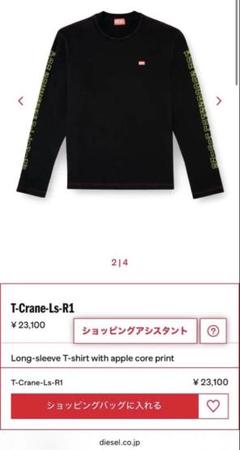 DIESEL 新品、未使用　ロンT T-Crane-Ls-R1
