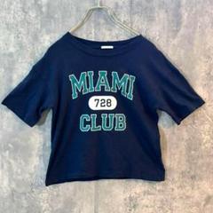 ✨綿100％✨ ジーユー 【S】 Tシャツ カレッジロゴ カジュアル 半袖 ラフ
