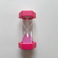 FUNOMOCYA 砂時計 シンプル 4分 ピンク 六角形