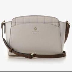 &chouette チェックビジューラウンドショルダーバッグ パステル ベージュ