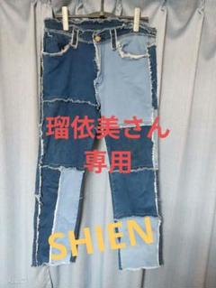 SHEIN デニムパッチワーク パンツ