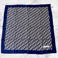 ★Dior★ ハンカチ 総柄 トロッター オブリーク 綿100％ ネイビー Dior 》トロッター柄 タオル地ハンカチ❣️ - メルカリ