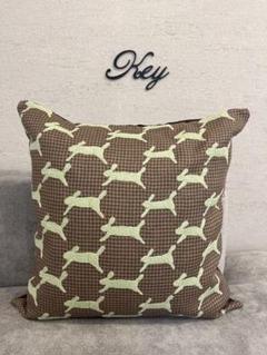 ミナペルホネン ハンドメイドクッションカバー★smileflower khaki 3174003ec4fa642bdde6ac49d98658