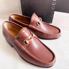 GUCCI グッチ 黒 ビットローファー 26cm 除菌・消臭済み グッチ ホースビット 1953〕メンズ ローファーブラック レザー