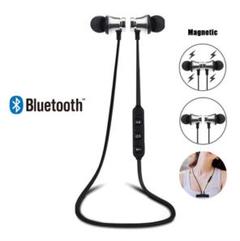Bluetooth ワイヤレスイヤホン iPhone スマホ マグネット 銀色