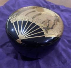 金箔扇子模様の木製　平棗　ほぼ新品 45kinpaku_01.jpg?crop=center&