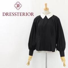 B6539■美品■ドレステリア 2WAY デタッチャブルカラー ブラウス 36