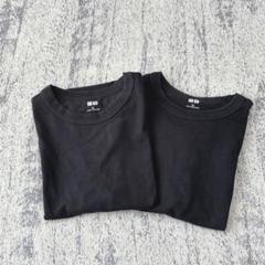 ユニクロ【XL】Tシャツ2枚セット 丸えり 着回し 無地 綿100% E5134