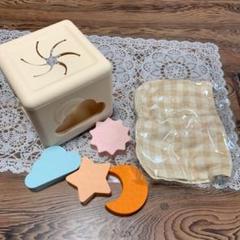 おもちゃのティシュボックス 木製 柔らか ティッシュ（ベージュ）