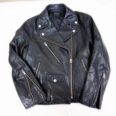 美品✨ジャーナルスタンダード　ライダースジャケット　ダブル　黒　Ｍ　ラムレザー 1709bkside.jpg