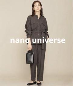 【美品】ナノユニバースNUWONDER スタンドカラーシャツ