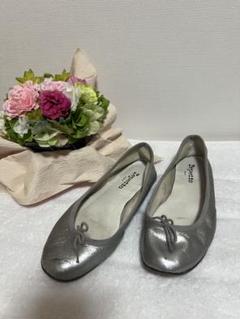 即購入可 ⭐︎ レペット　Lepetto  バレエシューズ　37サイズ　グレー repetto レペット グレー バレエシューズ サイズ37 箱付 極美品
