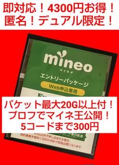 mineo 即対応 マイネオ エントリーパッケージ コード
