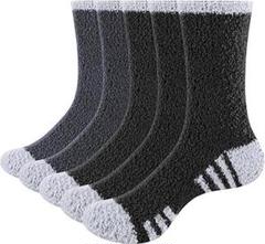 ラスト1点‼️ルームソックス もこもこ靴下 21-23cm グレー 5足セット