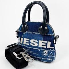 未使用級 DIESEL ディーゼル 2wayショルダーバッグ デニムパッチワーク