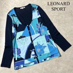 LEONARD SPORT レオナールスポーツ 日本製 花柄 長袖 カーディガン