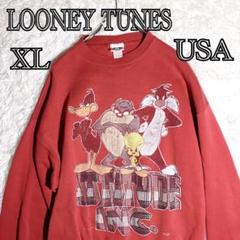 ✨入手困難 ✨ LOONEYTUNES スウェット XL USA製 赤 90s